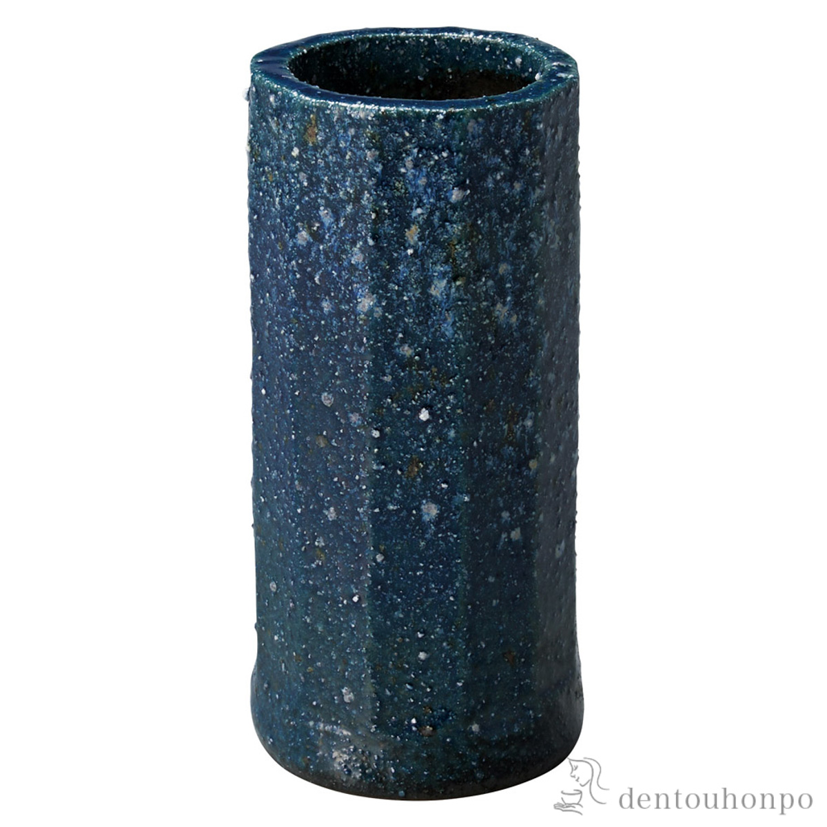 【送料無料】ミニ花瓶 面取寸胴 藍窯変 大≪在庫確認後、21営業日程で出荷≫ ( へちもん 木札名入れ有料 母の日 プレゼント 初任給 一輪挿し おしゃれ 花器 フラワーベース かわいい 信楽焼 )