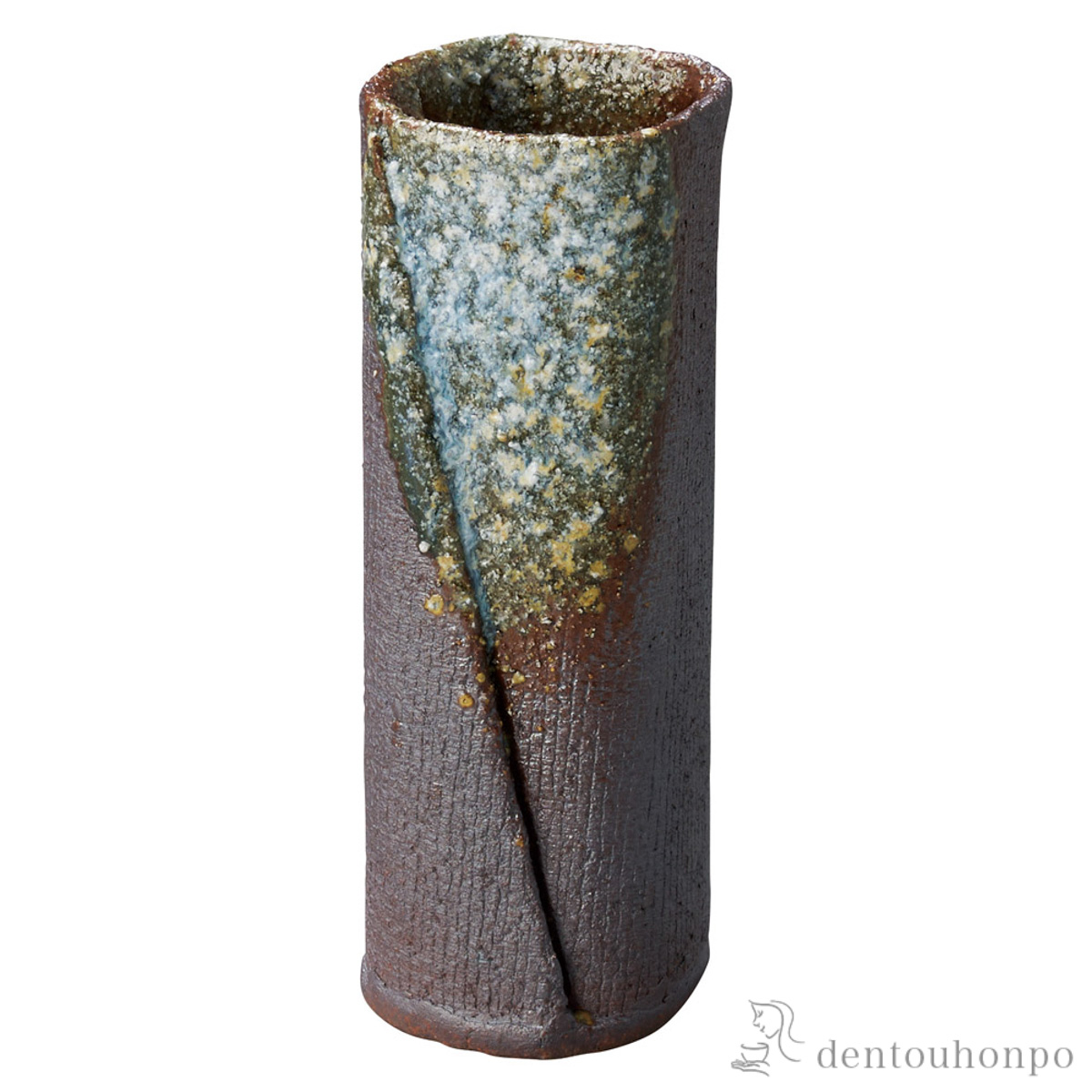 【送料無料】ミニ花瓶 萩窯変 角≪在庫確認後、10~14営業日程で出荷予定≫ ( へちもん 木札名入れ有料 一輪挿し おしゃれ 花器 フラワーベース かわいい 信楽焼 )