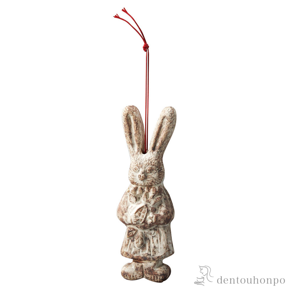 壁掛け置物 森のマルシェ うさぎ 小≪在庫確認後、21営業日程で出荷≫ ( へちもん 母の日 プレゼント 初任給 信楽焼 )