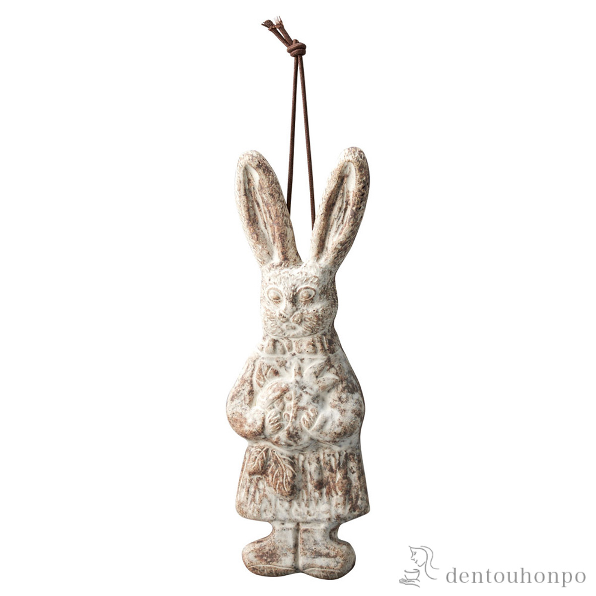 壁掛け置物 森のマルシェ うさぎ 大≪在庫確認後、21営業日程で出荷≫ ( へちもん 母の日 プレゼント 初任給 信楽焼 )