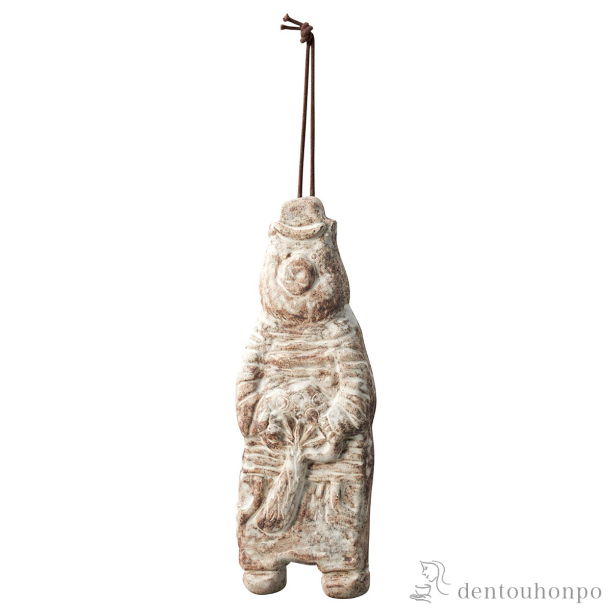 壁掛け置物 森のマルシェ くま 大≪在庫確認後、21営業日程で出荷≫ ( へちもん 母の日 プレゼント 初任給 信楽焼 )