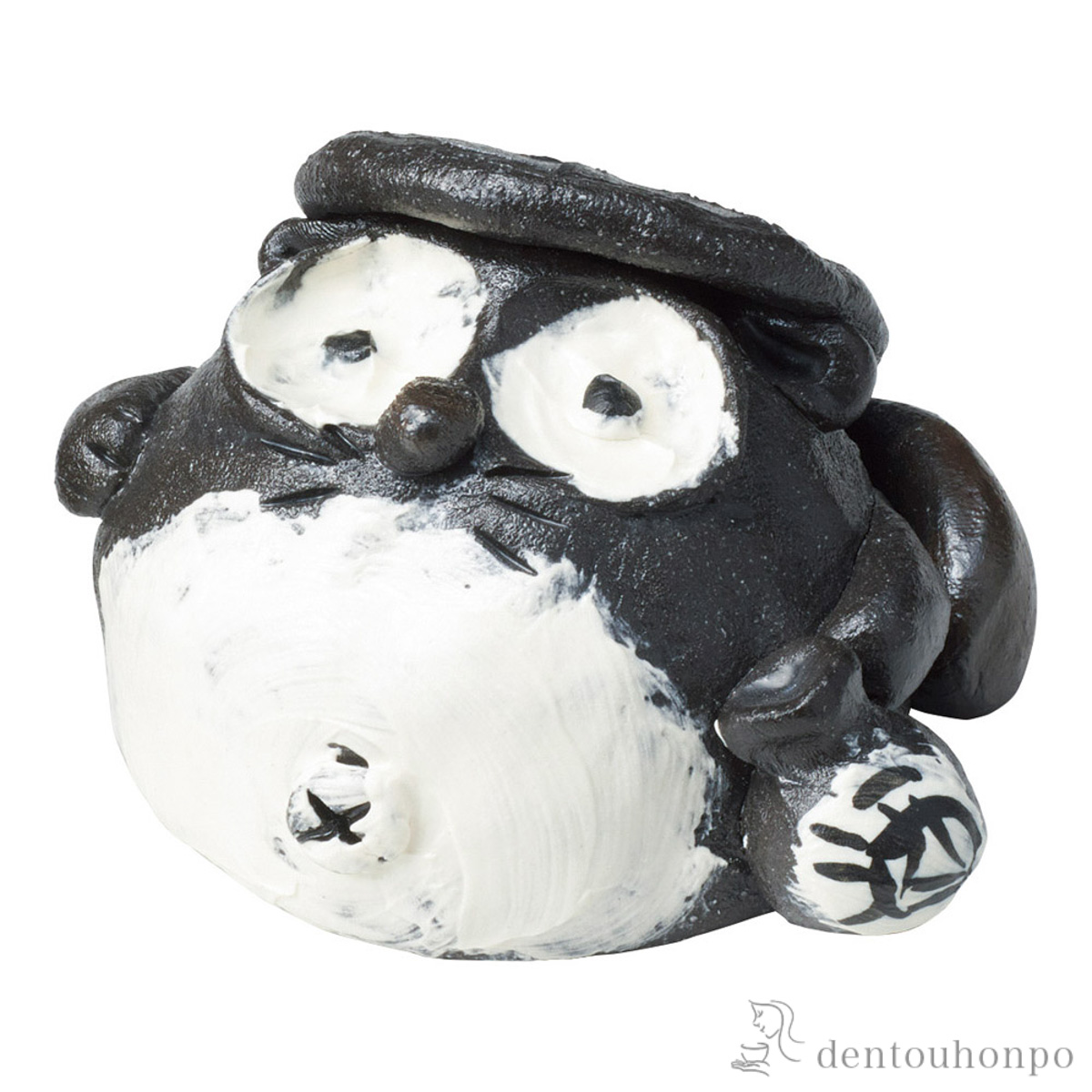 置物 ぷくぷく黒 オス 大≪在庫確認後、21営業日程で出荷≫ ( へちもん 木札名入れ有料 母の日 プレゼント 初任給 置物 幸運 風水 縁起物 人気 信楽焼 )