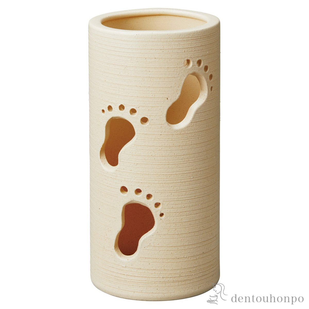 【送料無料】傘立て ステップ オフホワイト≪在庫確認後、10~14営業日程で出荷予定≫ ( へちもん スリム 玄関 お店 高級 おすすめ 信楽焼 )