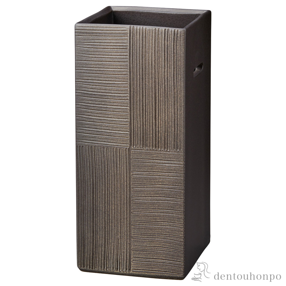 【送料無料】傘立て 立刻線 黒≪在庫確認後、10~14営業日程で出荷≫ ( へちもん 母の日 プレゼント 初任給 スリム 玄関 お店 高級 おすすめ 信楽焼 )