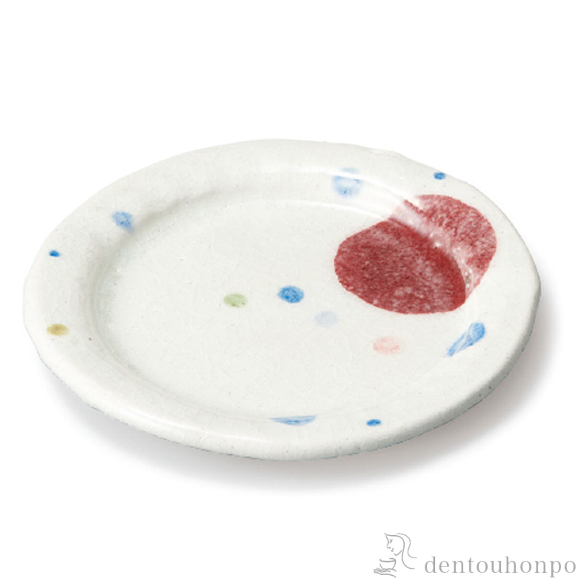 【送料無料】皿 あめ玉絵 15cm 5個セット≪在庫確認後、10~14営業日程で出荷≫ ( へちもん プレート 醤油皿 豆皿 和食 洋食 信楽焼 )