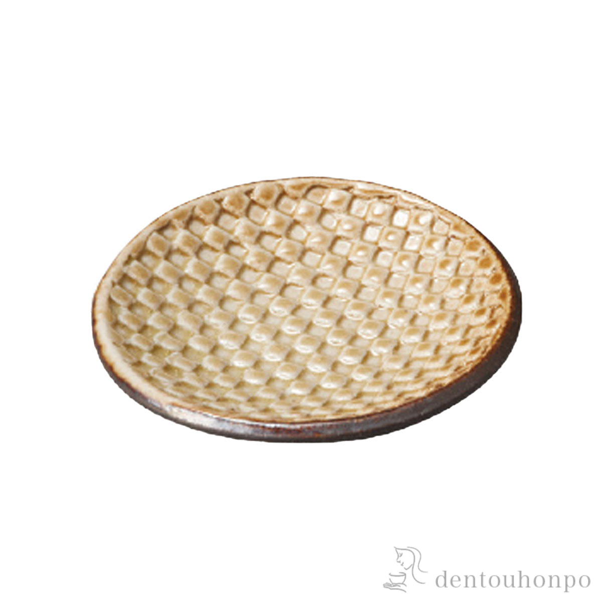 皿 モザイクブラウン 10cm 5個セット≪在庫確認後、10~14営業日程で出荷≫ ( へちもん プレート おつまみ 料理 和食 洋食 信楽焼 )