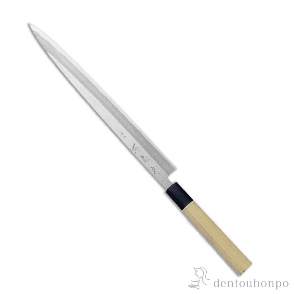 【送料無料】和包丁 堺菊守 極上（水牛柄） ふぐ引 300mm 1本 名入れ彫刻無料≪在庫確認後、7営業日程で出荷≫ ( 切れ味 ナイフ 庖丁 人気 おすすめ 堺打刃物 )