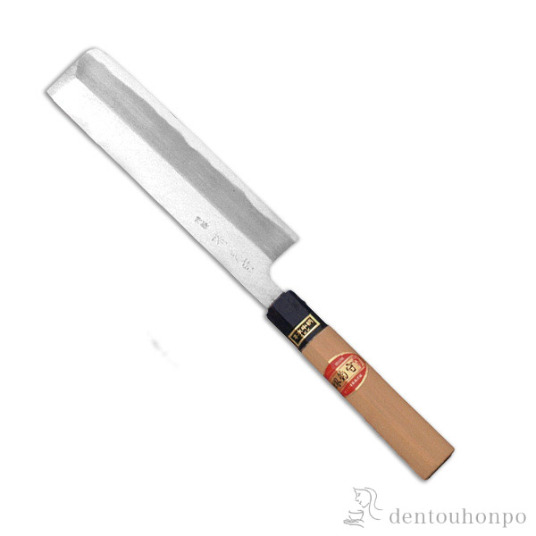 【送料無料】和包丁 堺菊守 特製（水牛柄） 薄刃 195mm 1本 名入れ彫刻無料≪在庫確認後、7営業日程で出荷≫ ( 切れ味 ナイフ 庖丁 人気 おすすめ 堺打刃物 )