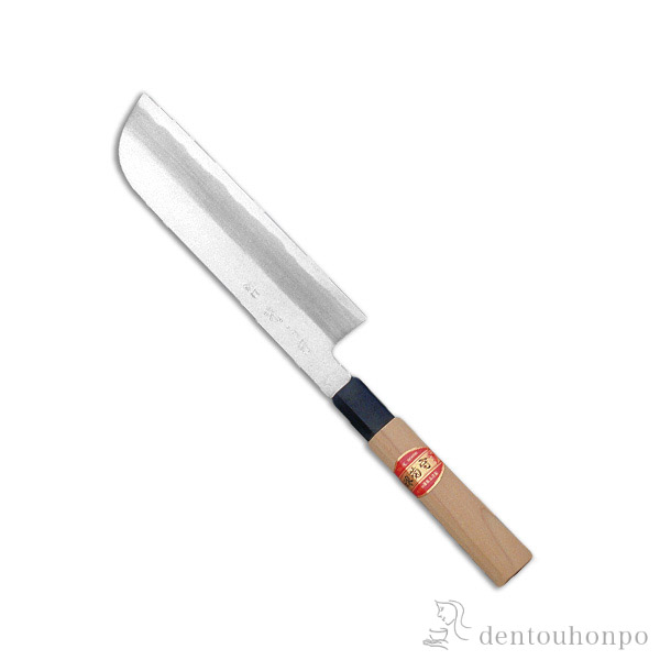 【送料無料】和包丁 堺菊守 別打（プラスチック柄） 鎌型薄刃 180mm 1本 名入れ彫刻無料≪在庫確認後、7営業日程で出荷≫ ( 切れ味 ナイフ 庖丁 人気 おすすめ 堺打刃物 )