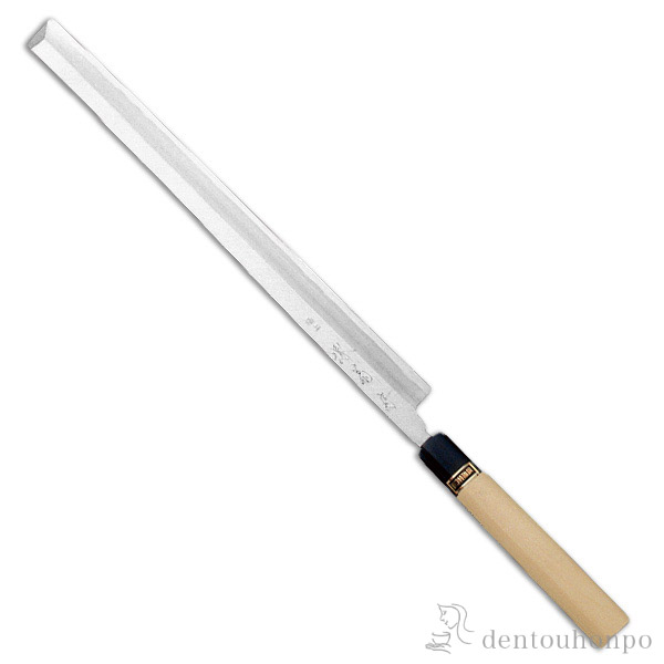 【送料無料】和包丁 堺菊守 銀３（水牛柄） 蛸引 300mm 1本 名入れ彫刻無料≪在庫確認後、7営業日程で出荷≫ ( 切れ味 ナイフ 庖丁 人気 おすすめ 堺打刃物 )