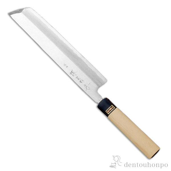 【送料無料】和包丁 堺菊守 銀３（水牛柄） 骨切 270mm 1本 名入れ彫刻無料≪在庫確認後、7営業日程で出荷≫ ( 切れ味 ナイフ 庖丁 人気 おすすめ 堺打刃物 )