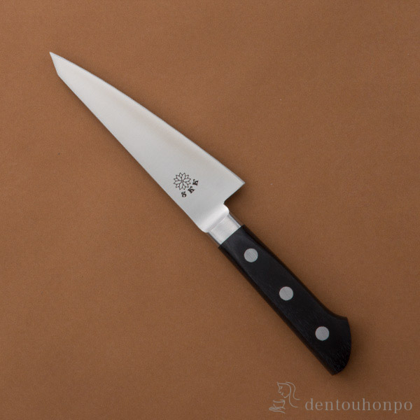 【送料無料】洋包丁 堺菊守 SKKバナジウム鋼（口金付） 骨スキ・角型 1本 名入れ彫刻無料≪在庫確認後、4~7営業日程で出荷≫ ( 切れ味 ナイフ 庖丁 人気 おすすめ 堺打刃物 )