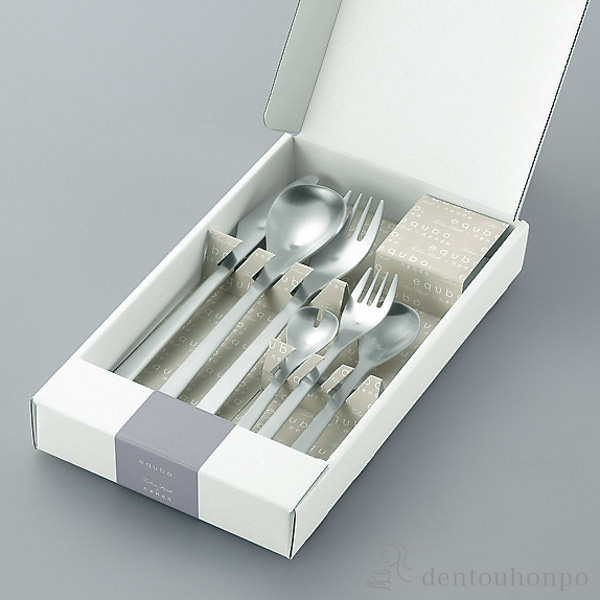 equbo カトラリーギフトセット 6本入≪13時までのご注文即日発送(休業日を除く)≫ ( あすつく 退職祝い 定年 おしゃれ 食器 カトラリー シンプル おすすめ 燕三条 燕金物 )