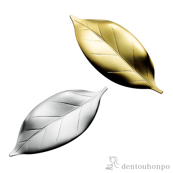 HUTLERY 椿 葉っぱの箸置き ゴールド1個 シルバー1個 ギフトセット≪13時までのご注文即日発送(休業日を除く)≫ ( あすつく ギフトセット 結婚祝い 箸休め はしおき おしゃれ 燕三条 燕金物 )