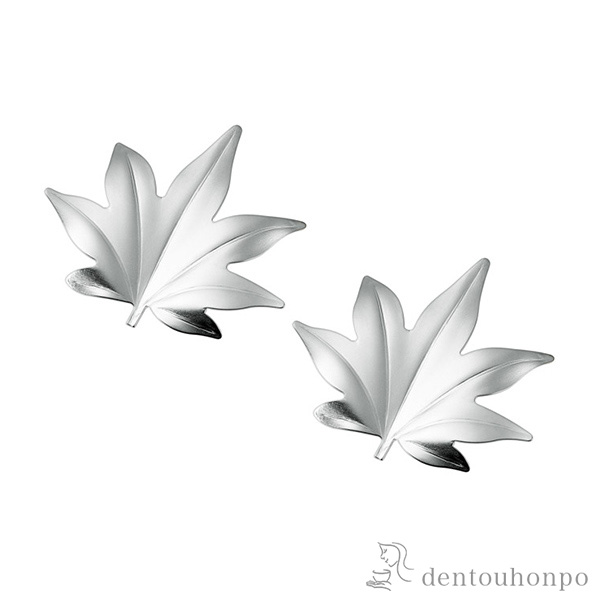 HUTLERY 紅葉　葉っぱの箸置き シルバー2個 ギフトセット≪在庫確認後、4~7営業日程で出荷≫ ( ギフトセット 結婚祝い 箸休め はしおき おしゃれ 燕三条 燕金物 )