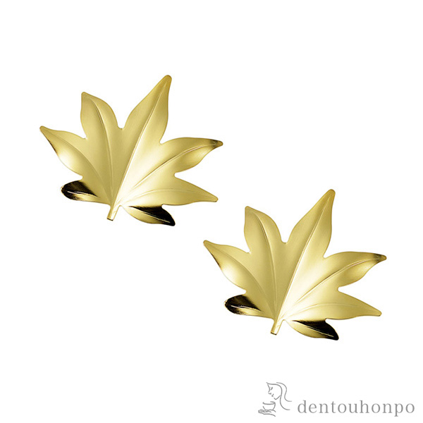 HUTLERY 紅葉 葉っぱの箸置き ゴールド2個 ギフトセット≪在庫確認後、4~7営業日程で出荷≫ ( ギフトセット 結婚祝い 箸休め はしおき おしゃれ 燕三条 燕金物 )