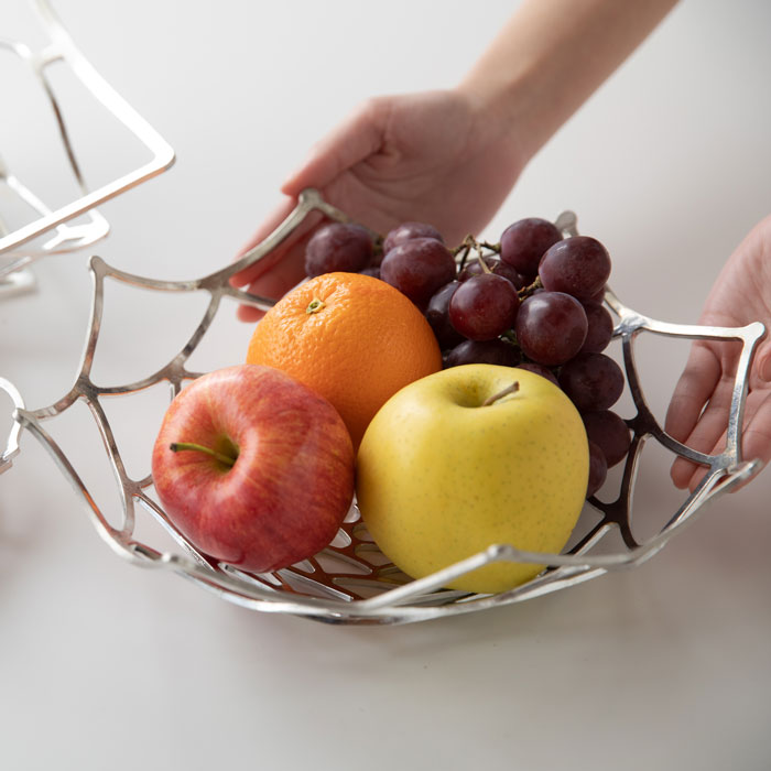 【送料無料】KAGO ダリア L≪在庫確認後、21営業日程で出荷≫ ( 能作 母の日 プレゼント 初任給 かご かごバック 収納 果物 野菜 高岡銅器 )