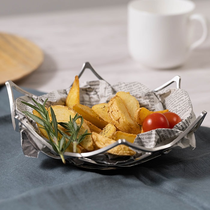 【送料無料】KAGO ローズ M≪在庫確認後、21営業日程で出荷≫ ( 能作 母の日 プレゼント 初任給 かご かごバック 収納 果物 野菜 高岡銅器 )