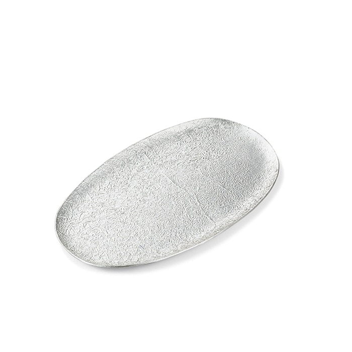 小長皿 氷割≪在庫確認後、21営業日程で出荷≫ ( 能作 母の日 プレゼント 初任給 プレート 醤油皿 豆皿 和食 洋食 高岡銅器 )