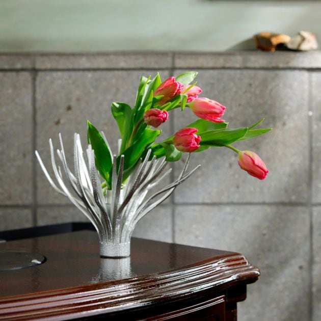 【送料無料】花瓶 MOVE S≪在庫確認後、21営業日程で出荷≫ ( 能作 ガラス フラワーベース 花器 一輪挿し おすすめ 高岡銅器 )