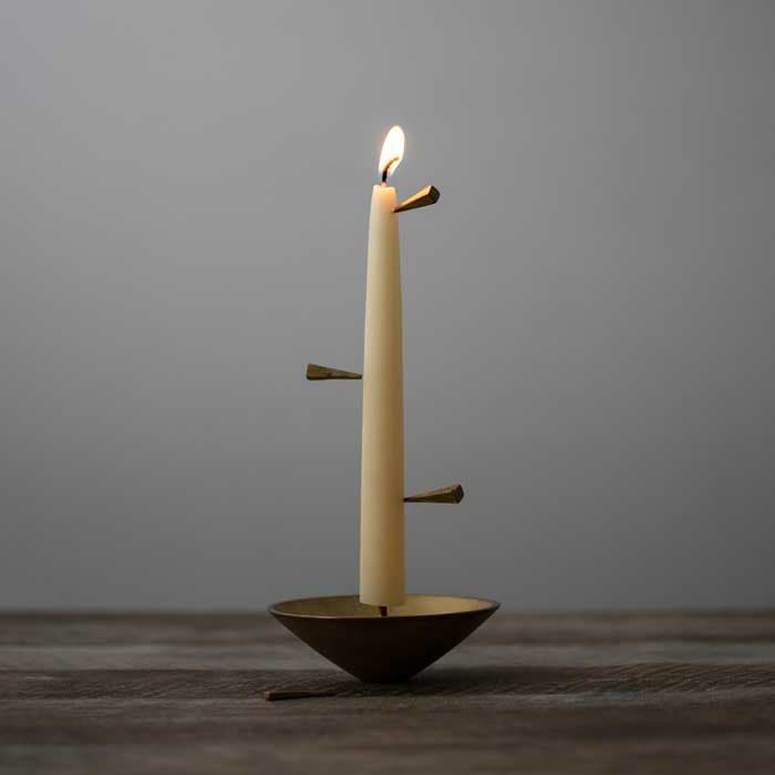 【送料無料】キャンドル タイム≪在庫確認後、21営業日程で出荷≫ ( 能作 母の日 プレゼント 初任給 手作り 高級 和ろうそく 和室 洋室 高岡銅器 )