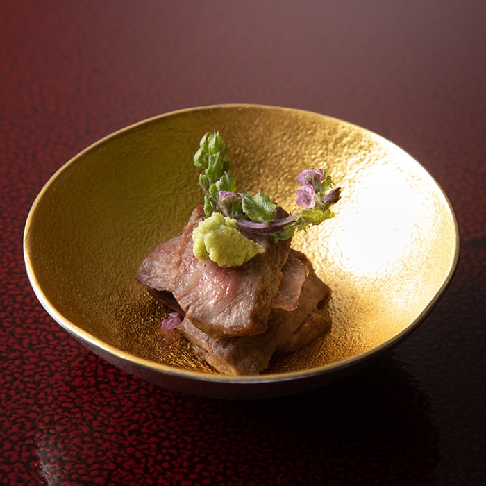 【送料無料】大鉢 Kuzushi Tare 金箔 大≪在庫確認後、21営業日程で出荷≫ ( 能作 母の日 プレゼント 初任給 和食 食器 料理 食器 パーティー 高岡銅器 )