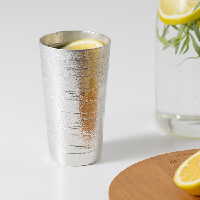 ビアカップセット シラカバ ビアカップ1個・カバー1個≪在庫確認後、21営業日程で出荷≫ ( 能作 名入れ有料 母の日 プレゼント 初任給 タンブラー ビアグラス ビアカップ プレゼント 人気 高岡銅器 )