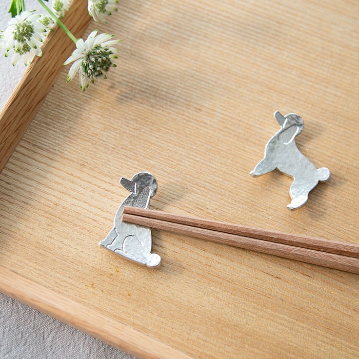 手作り鎚目キット 箸置 プードル 箸置5個・ハンマー1個≪在庫確認後、10~14営業日程で出荷予定≫ ( 能作 ギフトセット 結婚祝い 箸休め はしおき おしゃれ 高岡銅器 )