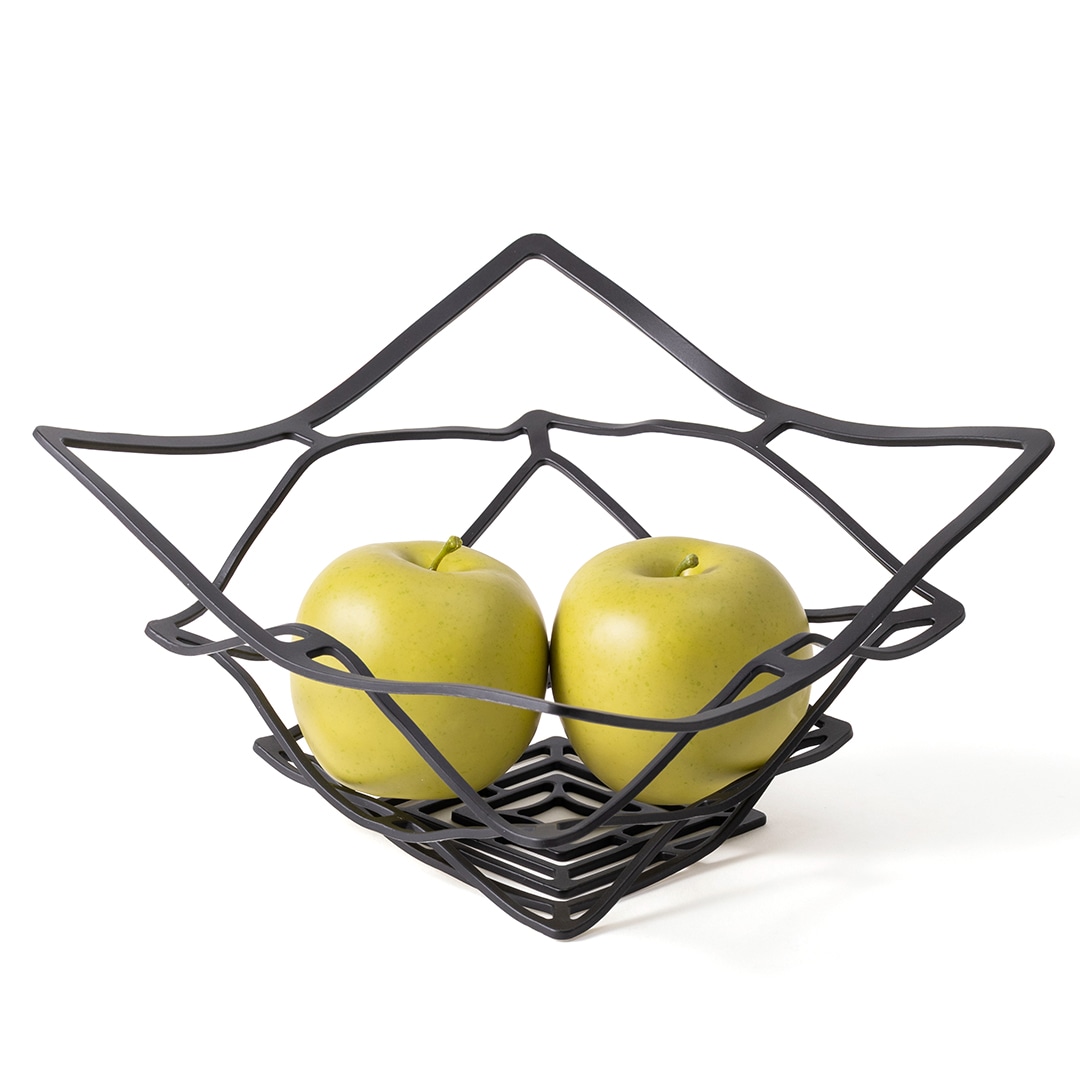 【送料無料】KAGO スクエア リバーシブルブラック L≪在庫確認後、21営業日程で出荷≫ ( 能作 母の日 プレゼント 初任給 かご かごバック 収納 果物 野菜 高岡銅器 )