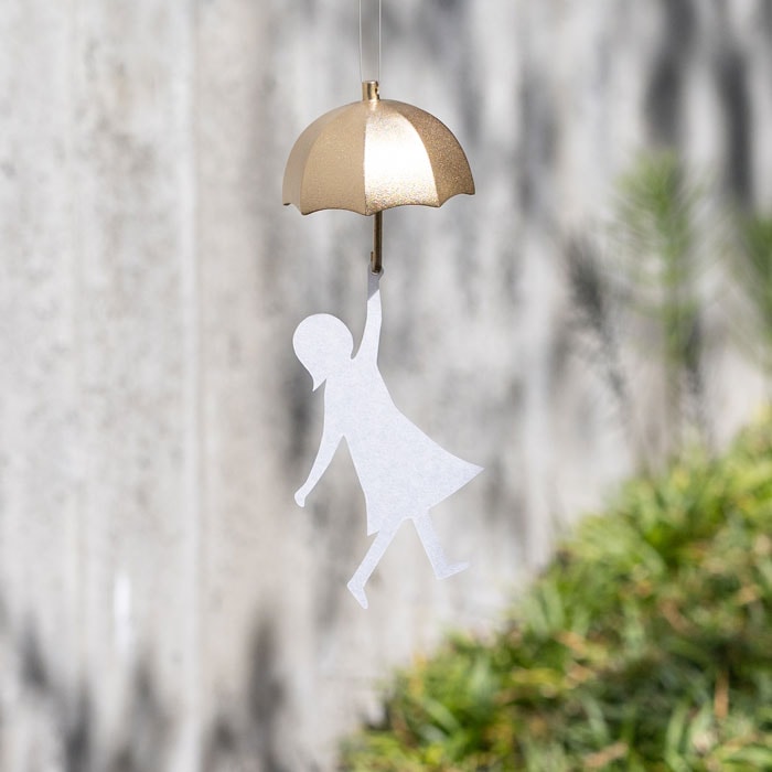 風鈴 アンブレラ ゴールド 短冊付≪在庫確認後、10~14営業日程で出荷予定≫ ( 能作 受付 来客用 仏具 仏壇 人気 高岡銅器 )