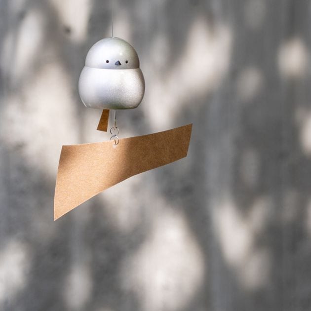 風鈴 シマエナガ 短冊付≪在庫確認後、10~14営業日程で出荷≫ ( 能作 退職祝い 定年 受付 来客用 仏具 仏壇 人気 高岡銅器 )