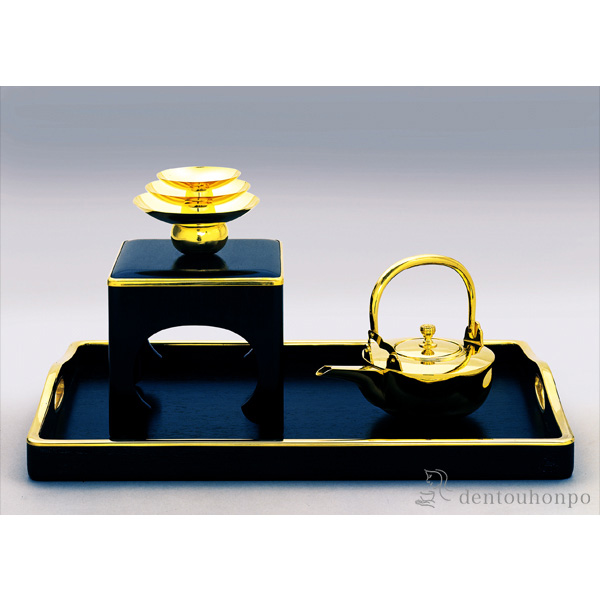 【送料無料】御盆≪在庫確認後、10~14営業日程で出荷≫ ( 光則（金工芸） おとそ とそ器 日本酒 お正月 迎春 東京銀器（金工芸） )