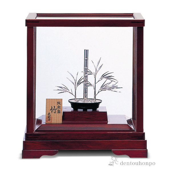 【送料無料】銀製 盆栽 竹 特小≪約半年で出荷予定≫ ( 木札名入れ有料 退職祝い 定年 高級 コレクション 美術品 工芸品 伝統 東京銀器（銀工芸） )