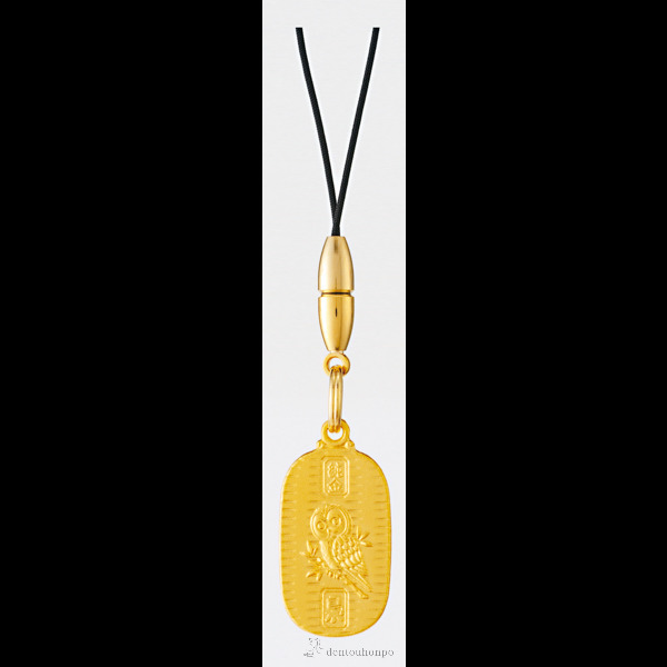 【送料無料】純金製 ストラップ 小判型 フクロウ≪在庫確認後、10~14営業日程で出荷≫ ( シューホーン くつべら 靴ベラ おしゃれ ブランド 東京銀器（金工芸） )