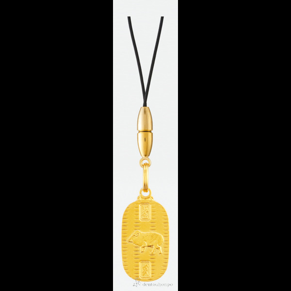 【送料無料】純金製 ストラップ 小判型 亥≪在庫確認後、10~14営業日程で出荷≫ ( シューホーン くつべら 靴ベラ おしゃれ ブランド 東京銀器（金工芸） )