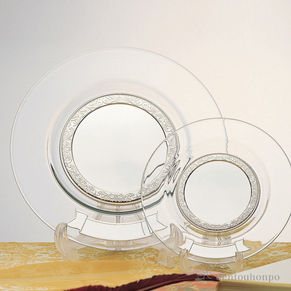 【送料無料】純銀製 アートプレート A 315mm 文字・絵柄彫刻可（別途 彫刻代注文要）≪在庫確認後、10~14営業日程で出荷≫ ( 名入れ有料 置物 飾皿 スタンド 絵皿 贈り物 東京銀器（銀工芸） )