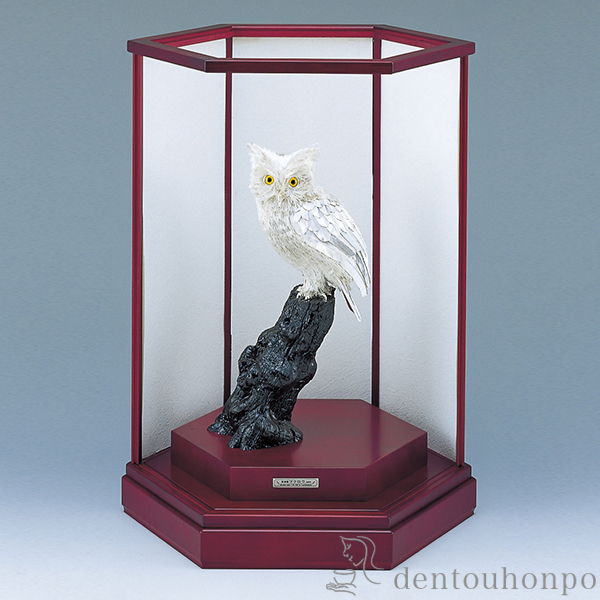 【送料無料】銀製 シマフクロウ C 130g≪約半年で出荷予定≫ ( 木札名入れ有料 高級 コレクション 美術品 工芸品 伝統 東京銀器（銀工芸） )