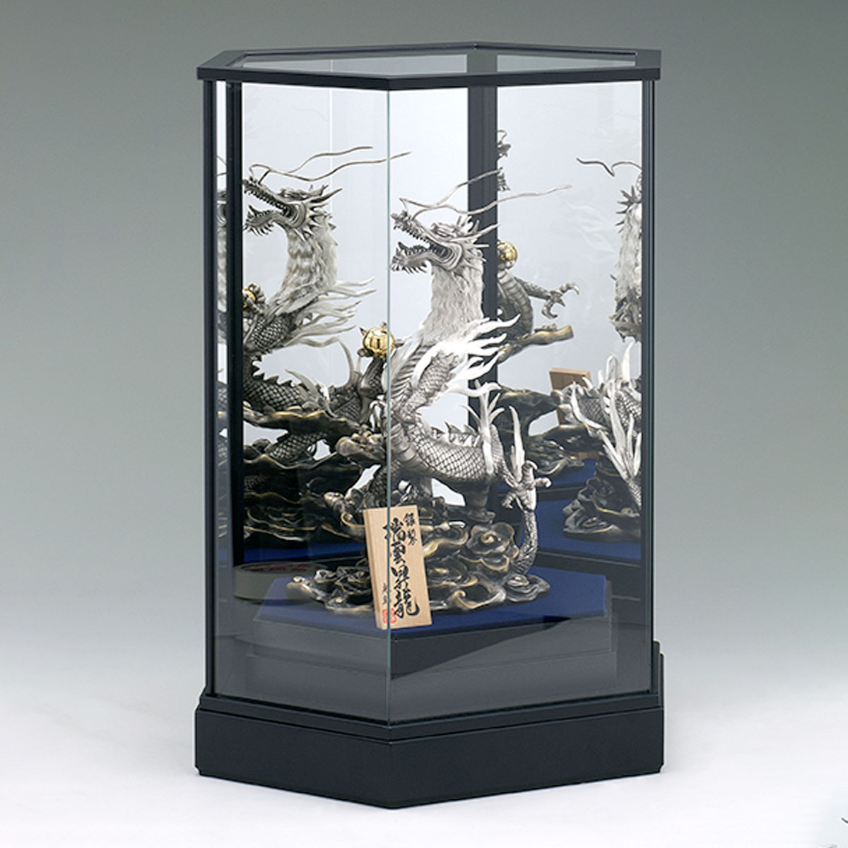 【送料無料】銀製 瑞雲昇龍 宝珠／純金 A 9900g≪在庫確認後、10~14営業日程で出荷≫ ( 高級 コレクション 美術品 工芸品 伝統 東京銀器（金工芸） )