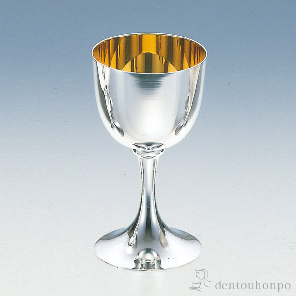 【送料無料】銀製 ワインコップ B 単品≪在庫確認後、10~14営業日程で出荷≫ ( 退職祝い 定年 ワインカップ シルバー 日本酒 冷酒 人気 東京銀器（銀工芸） )