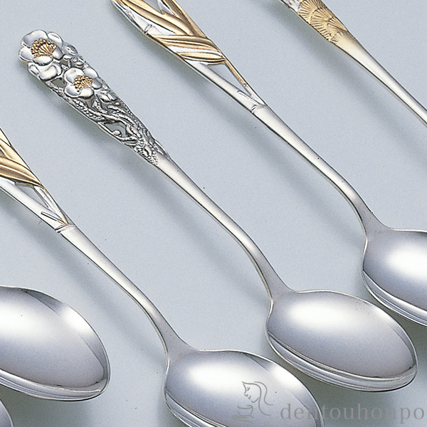 【送料無料】銀製 コーヒースプーン 梅≪在庫確認後、10~14営業日程で出荷≫ ( 名入れ有料 退職祝い 定年 セット ティー コーヒー スープ 出産祝い 東京銀器（銀工芸） )