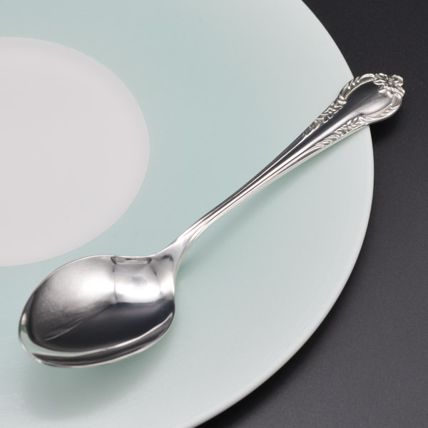 【送料無料】銀製 コーヒースプーン フラワーリング≪在庫確認後、10~14営業日程で出荷≫ ( 名入れ有料 退職祝い 定年 セット ティー コーヒー スープ 出産祝い 東京銀器（銀工芸） )