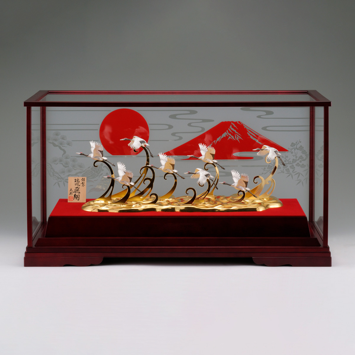 【送料無料】銀製 瑞兆飛翔 1150g≪在庫確認後、10~14営業日程で出荷≫ ( 高級 コレクション 美術品 工芸品 伝統 東京銀器（銀工芸） )