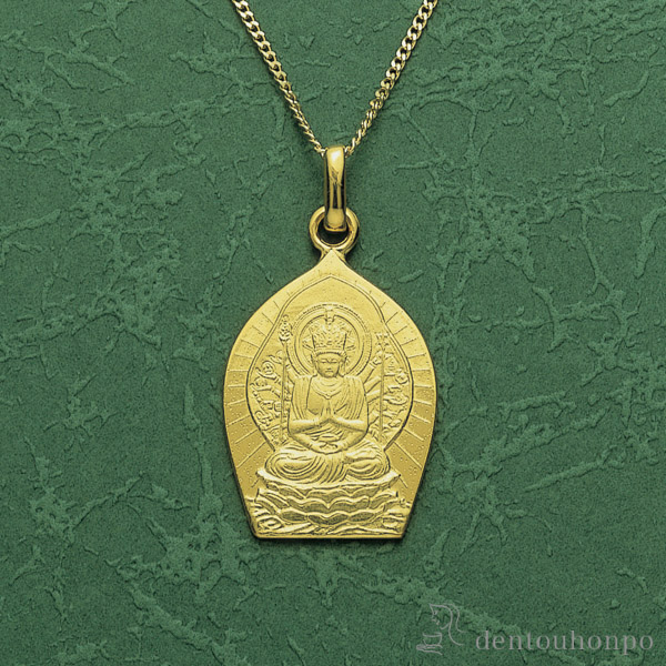 【送料無料】十八金製 お守りご本尊ペンダント 千手観音菩薩 子年 K１８チェーン付≪在庫確認後、10~14営業日程で出荷≫ ( 光則（金工芸） おしゃれ ジュエリー ネックレス レディース チャーム 東京銀器（金工芸） )