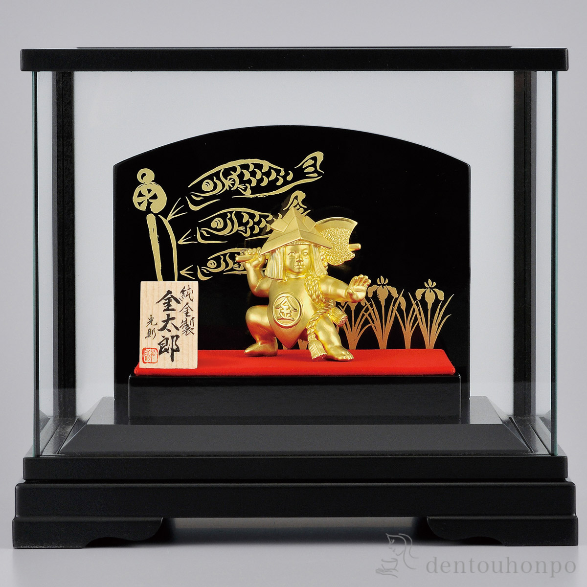 【送料無料】純金 金太郎  B 20g≪1ヶ月程で出荷予定≫ ( 木札名入れ有料 兜 武者人形 コンパクト こいのぼり 人気 東京銀器（金工芸） )