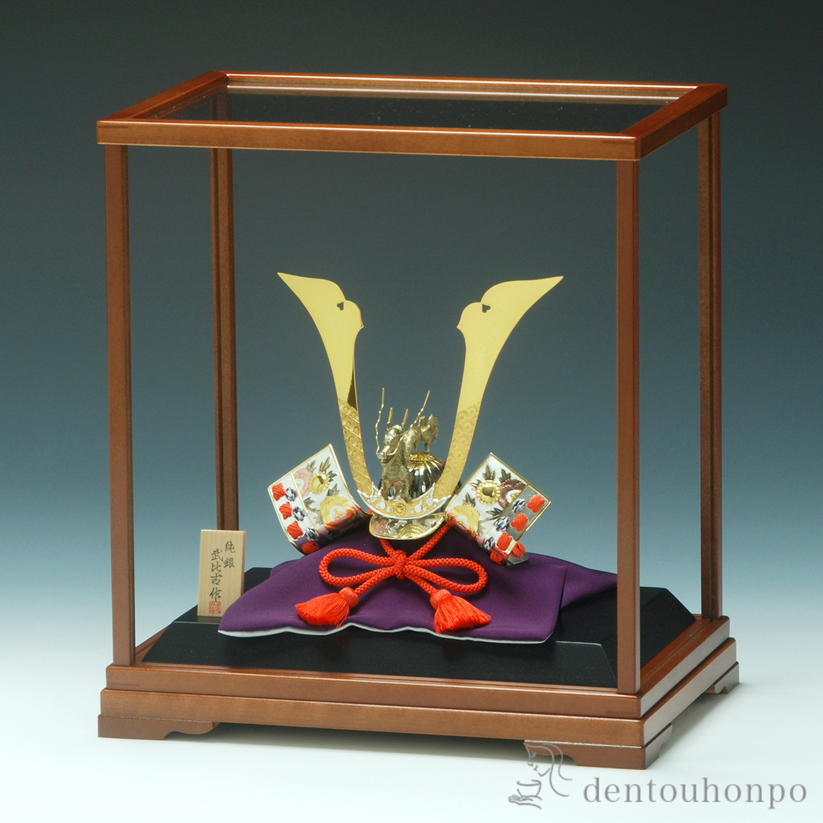 【送料無料】銀製 兜 龍 C・98g≪在庫確認後、10~14営業日程で出荷≫ ( 木札名入れ有料 兜 武者人形 コンパクト こいのぼり 人気 東京銀器（銀工芸） )