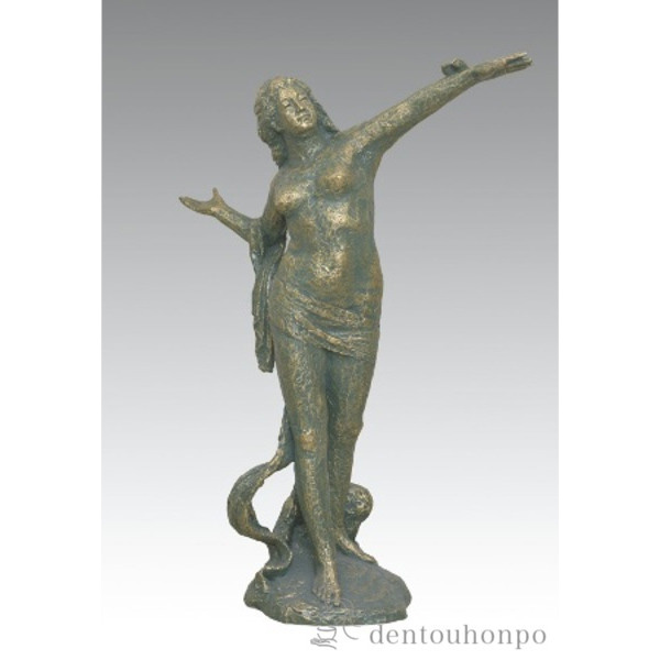 【送料無料】銅製 平和の女神≪在庫確認後、1~3営業日で出荷≫ ( 木札名入れ有料 銅像 屋外 美術品 工芸品 伝統 高岡銅器 )