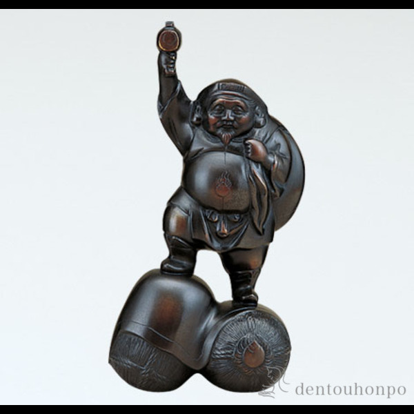 【送料無料】銅製 大黒 10号≪在庫確認後、1~3営業日で出荷≫ ( 木札名入れ有料 恵比寿 大黒 宝船 置物 幸運 高岡銅器 )