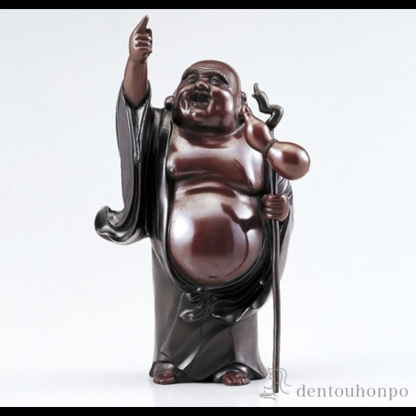 【送料無料】銅製 風吹布袋≪在庫確認後、1~3営業日で出荷≫ ( 木札名入れ有料 恵比寿 大黒 宝船 置物 幸運 高岡銅器 )