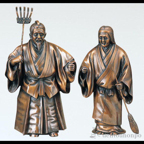 【送料無料】銅製 住吉 8号≪在庫確認後、1~3営業日で出荷※5／8以降≫ ( 木札名入れ有料 置物 玄関 受付 幸運 風水 高岡銅器 )