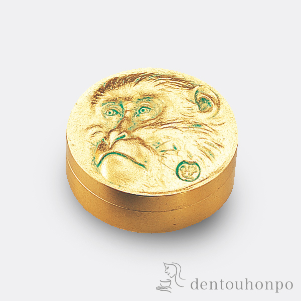 【送料無料】銅製 肉池 老猿 金箔≪在庫確認後、1~3営業日で出荷≫ ( ケース 高級 人気 お土産 おすすめ 高岡銅器 )